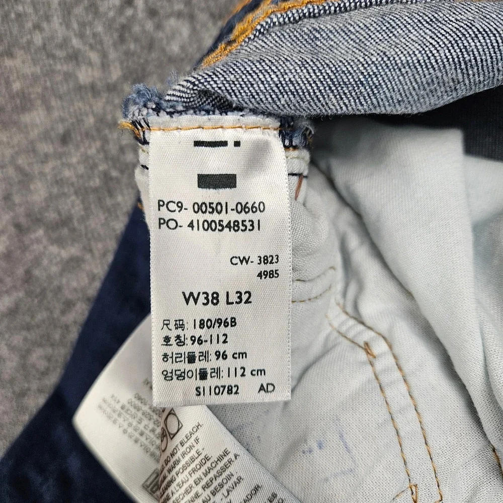 Levis 501‎ Jeans Men's 38x32(30) Straight Leg Dark Wash Stretch Denim Button Fly